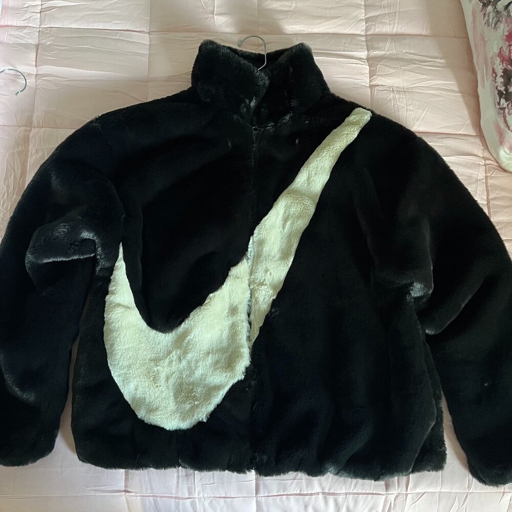 Nike Faux Fur Swoosh Women Jacket